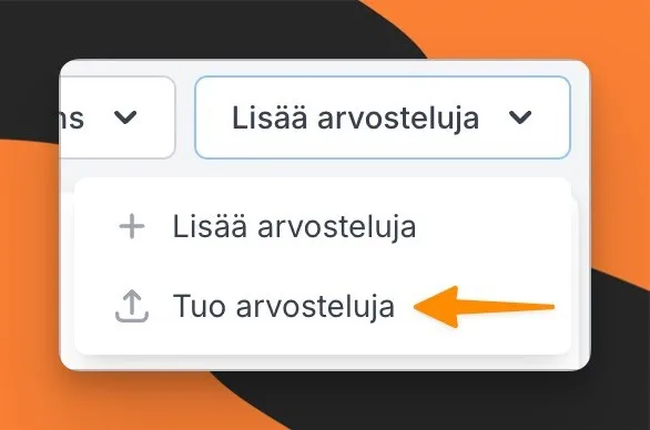 Tuo arvosteluja massana